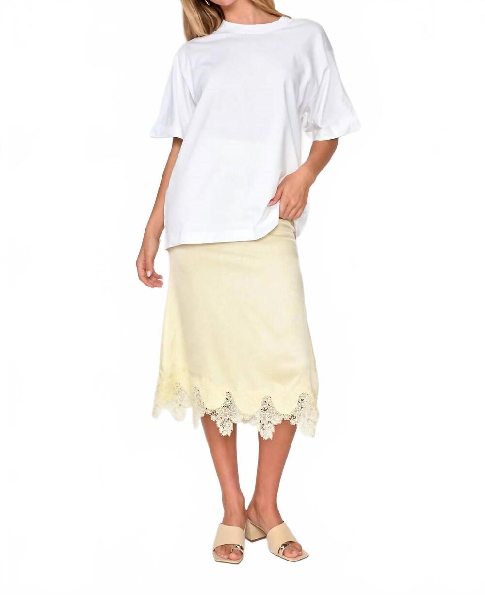 NEW DRA LOS ANGELES braga midi skirt in yellow
